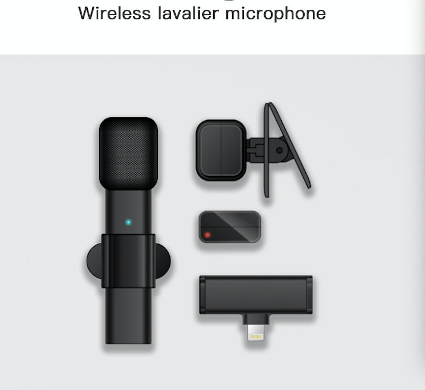 Wireless Lavalier Microphone for Apple Lightning Plug