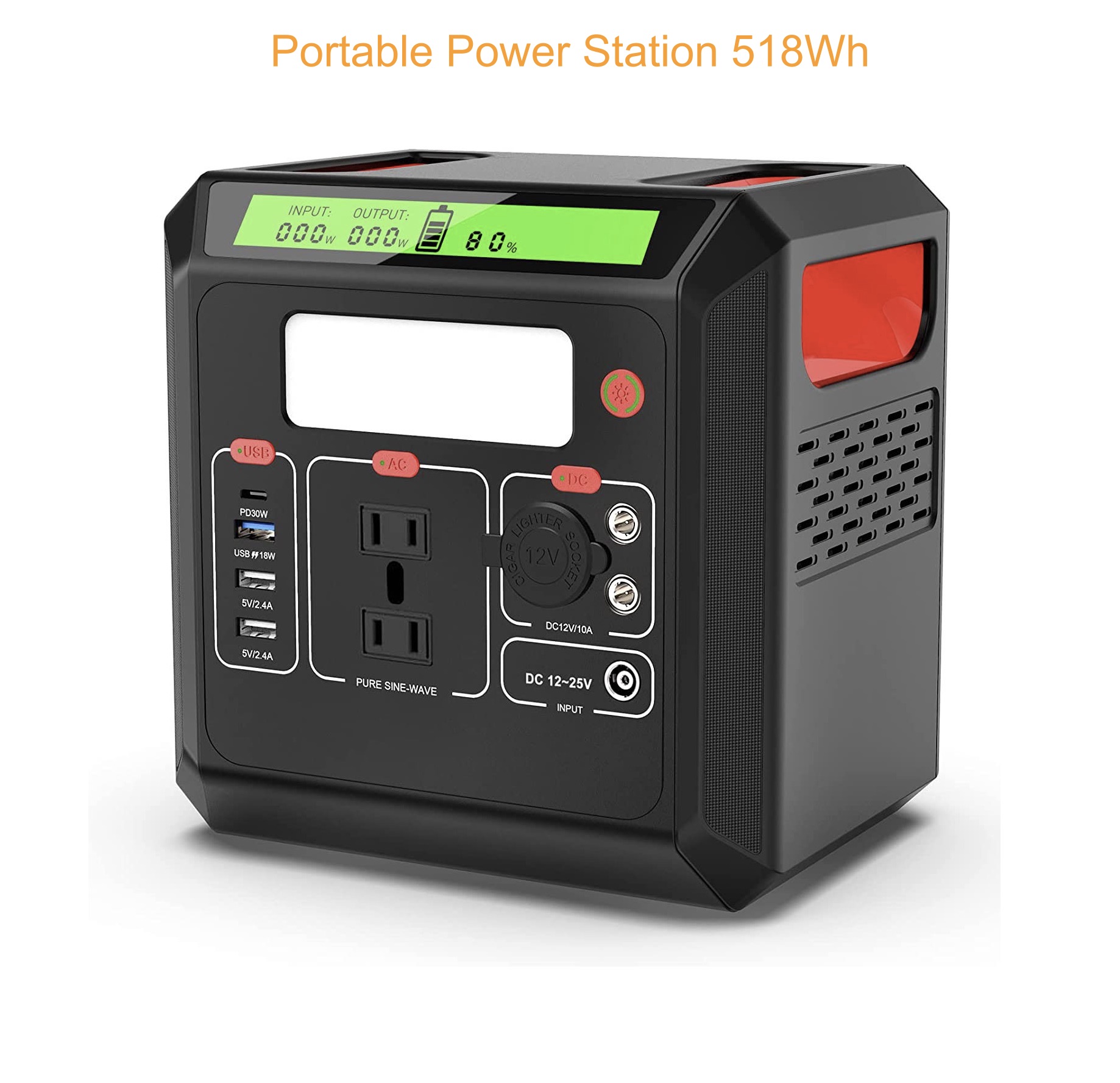 Portable Power Station 518Wh